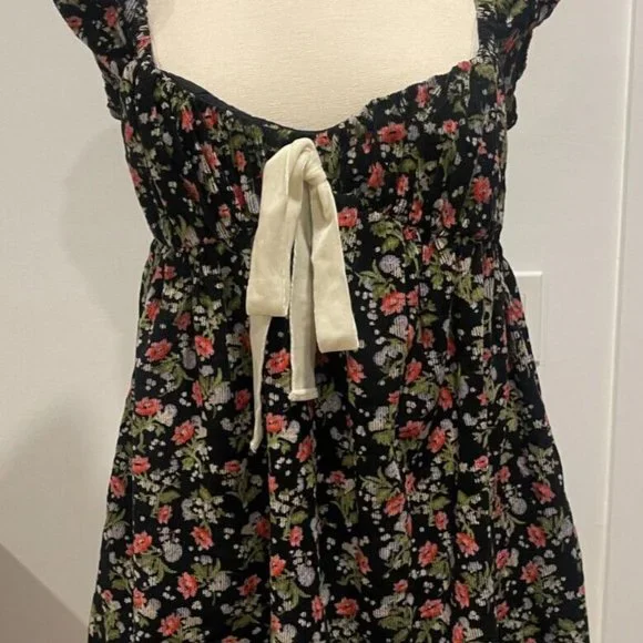 SOLD Free People Corduroy Floral Printed Tunic Babydoll Dress NWOT S… - Picture 6 of 15